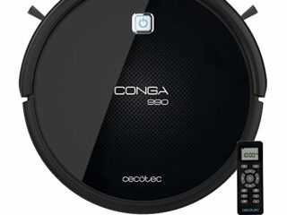 Cecotec Robot Aspirador y Fregasuelos Conga 990 Vital. iTech 3.0, Friega, Aspira, Barre y Pasa la mopa, Potencia Succión hasta 1400 PA, Programable, Tanque Mixto, 6 Modos, Mando a Distancia