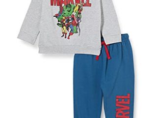 CERDÁ LIFE'S LITTLE MOMENTS 2200006248_T02A-C53 Chandal de 2 Piezas Infantil de The Avengers, Gris y Azul, 2 años Unisex niños