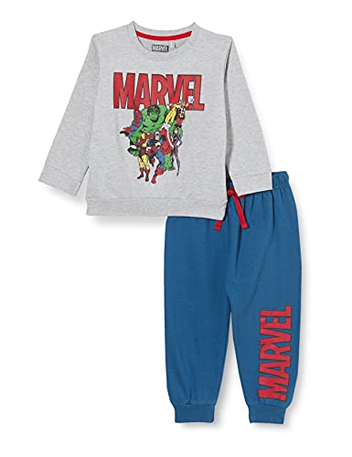 CERDÁ LIFE'S LITTLE MOMENTS 2200006248_T02A-C53 Chandal de 2 Piezas Infantil de The Avengers, Gris y Azul, 2 años Unisex niños