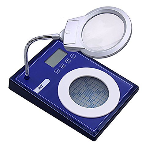 CGOLDENWALL Contador de voz digital de colonias para imaginar bacterias colonias Petri-Dish de hasta 90 mm JK-CC-30A con informe de voz automático