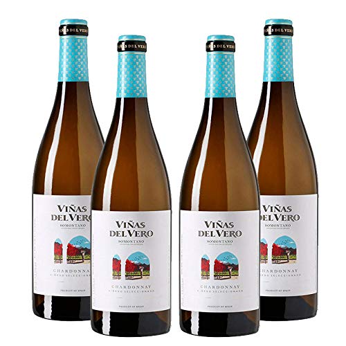 Chardonnay Viñas del Vero - Vino blanco de 75 cl - D.O. Somontano - Bodegas Gonzalez Byass (Pack de 4 botellas)
