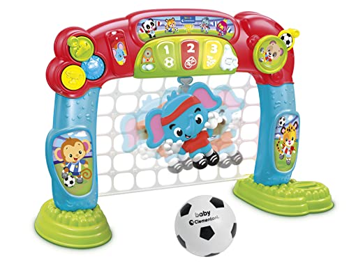 Clementoni - Nuevo cuenta goles, juguete bebé, 18 meses, portería infantil, juguete en español e inglés (61340)