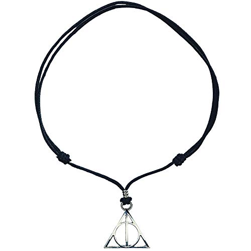 Collares Hary Pack Collar más Llavero Reliquias de la Muerte Regalos mágicos Collar Hary y las Reliquias de la muerte Colgante Triángulo Llavero Reliquias Pack llavero y Collar hary Cosplay