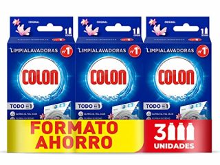 Colon Limpialavadoras - Limpia la lavadora y elimina malos olores, Megapack de 3 usos