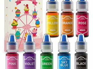Colorante Alimentario Set 8 Colores Abree colorantes alimentarios reposteria Liquido Food Colouring Alto Concentrado para Colorear Pasteles Macaron Galletas Rosquillas