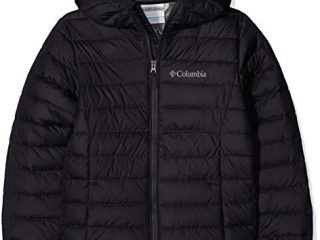 Columbia Powder Lite Boys Hooded , Chaqueta con capucha Niños, Negro (BLACK), L