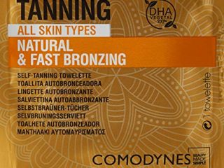 Comodynes Toallitas Autobronceadoras Natural, para Todo Tipo de Pieles, Dha 100% Natural, 8 Unidades
