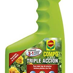 COMPO Triple Acción, Protección contra insectos, hongos y ácaros, Para plantas de interior y exterior, Resultados en 24h, Envase pulverizador, 750 ml