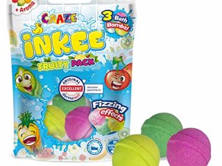 CRAZE Pack INKEE Fruity Pack 3 Bombas Baño para Niños, con 3 aromas de frutas diferentes, lima cereza y piña, juguetes baño, 25871