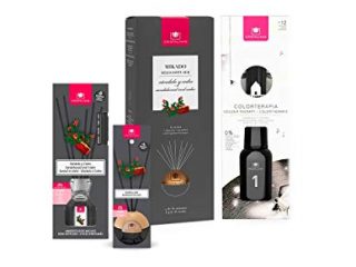 CRISTALINAS Ambientador Mikado Esfera Premium Sin Alcohol. Duración +16 semanas. Pack Love Sándalo y Cedro 180 ml. Aroma Sándalo y Cedro
