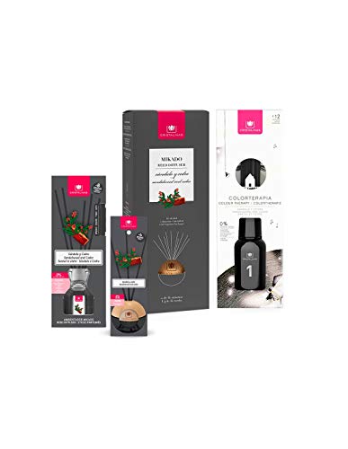 CRISTALINAS Ambientador Mikado Esfera Premium Sin Alcohol. Duración +16 semanas. Pack Love Sándalo y Cedro 180 ml. Aroma Sándalo y Cedro
