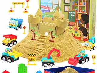 CROSOFMI Arena Magica Niños Playa Juegos Coche de Juguete Caja de Arena Plegable Adecuado para Niños Mayores de 3 Años