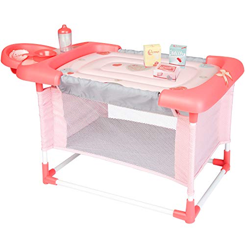 Cuna muñecas Juguete, Cunas para Bebes, Cuna Cambiador muñecas, Cambiador muñecos, Accesorios muñecas Bebe, Cuna de Juguete para muñecas, Cuna Bebe, Juguete para niños 3 años, Cambiador Bebe