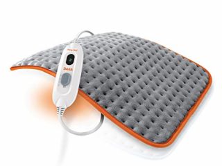 Daga Almohadilla eléctrica FLEXY-HEAT COLORS 2, Microfibra Ultrasuave, Gris y Naranja, 45 x 35 cm