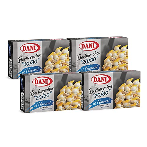 Dani - Berberechos 20/30 al natural - Gigantes - Pack 4 x 111 gr.