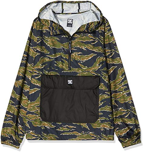 DC Shoes Sedgefield Packable-Anorak Comprimible Resistente Al Agua con Media Cremallera Y Capucha para Hombre, s1 20 Camo, S