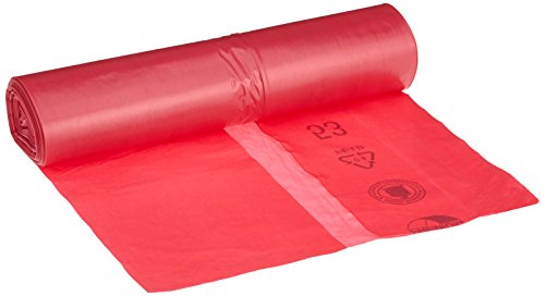 Deiss 11730 Premium - Bolsas de basura (2 1/4 x 1000 mm, 25 por rollo), color rojo