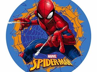 Dekora - Decoracion Tartas de Cumpleaños Infantiles en Disco de Oblea de Spiderman - 20 cm