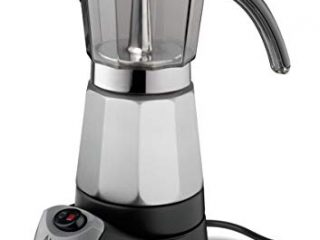 De'Longhi Alicia EMKM 9 Cafetera Moka Eléctrica, 550 w, Capacidad 9 Tazas, Función Autoapagado, Base Giratoria, Negro y Plata