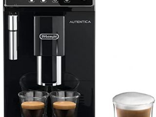 De'Longhi Perfetto Autentica - Cafetera Superautomática Espresso y Cappuccino, 2 Tazas, Depósito de Agua de 1.3 L, Molinillo de Café Silencioso, Sistema de Auto-apagado, 1450 W, ETAM 29.510.B, Negro