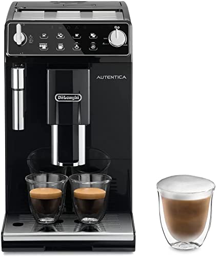 De'Longhi Perfetto Autentica - Cafetera Superautomática Espresso y Cappuccino, 2 Tazas, Depósito de Agua de 1.3 L, Molinillo de Café Silencioso, Sistema de Auto-apagado, 1450 W, ETAM 29.510.B, Negro