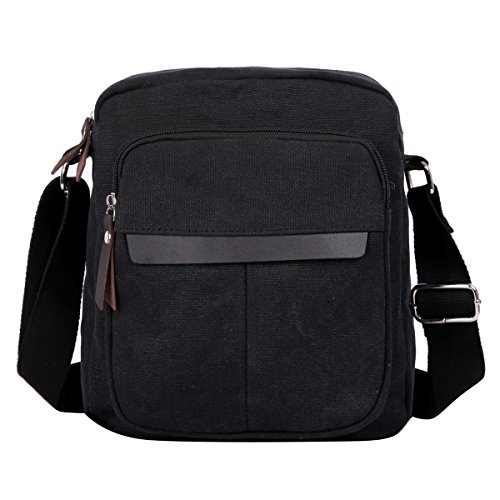 Desconocido Eshow Bolso Hombro Bandolera de Tela para Hombres Casual Viaje Oficina Uso Diario