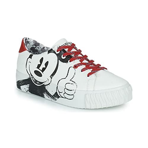 Desigual Shoes_Street_Mickey, Zapatillas Mujer, Blanco, 37 EU