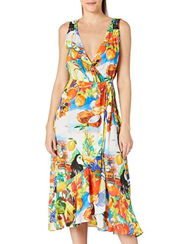 Desigual Vest_Ibiza Swimwear Cover Up, Verde, M para Mujer
