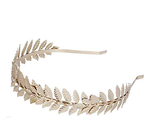 Diadema de novia con hojas SZETOSY – GOODCHANCEUK diosa romana diadema accesorios de boda para bodas, fiestas, bailes, desfile de moda
