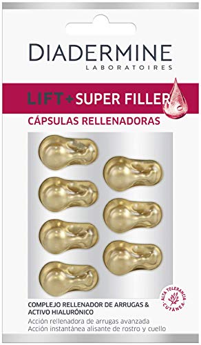 Diadermine Lift Plus, Cápsulas Super Rellenador, Acción de Relleno de Arrugas, para Pieles Maduras, 7 Unidades