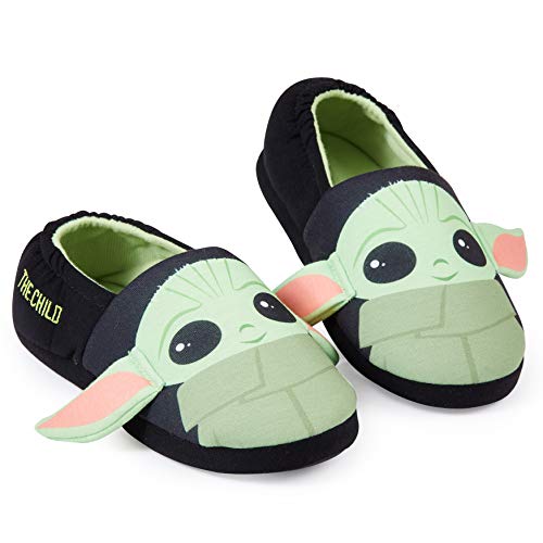 Disney Baby Yoda Zapatillas Casa Niño, Zapatillas Niño Star Wars Diseño 3D, Pantuflas Niño de Invierno Suela Antideslizante, Regalos Originales Para Niños y Niñas (38 EU, Negro, numeric_38)