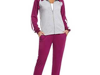 Doaraha Conjunto de Chándal para Mujer Sudadera con Cremallera y Pantalón Conjuntos Deportivos Completo, Primavera,Otoño,Invierno