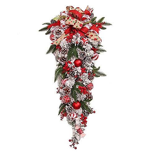 DONGXIAN Ajuste para la Navidad Swag Creativo Artificial Artificial Encantador de lágrimas Decoración de la decoración Fit para el hogar Ornamentos de Navidad Adornos Fotografía Precios Festival Decor