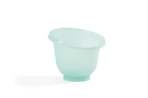 Doomoo Basics - Bañera para bebé Shantala Mint ergonómica de 0 a 6 meses con bordes altos para baño como en vientre de mamá, para mantener el calor del agua, 1 unidad