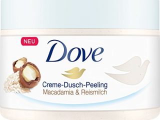 Dove Exfoliante Exfoliante de Ducha con Macadamia y Leche de Arroz 225 ml
