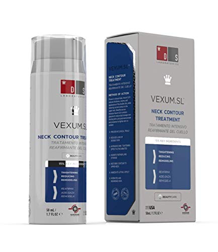 DS Laboratories Vexum SL - Tratamiento reductor para doble mentón. Reafirmante de cuello y escote que ayuda a eliminar la papada y el doble mentón. 50 ml.