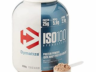 Dymatize ISO 100 Fudge Brownie 900g - Hidrolizado de Proteína de Suero Whey + Aislado en Polvo