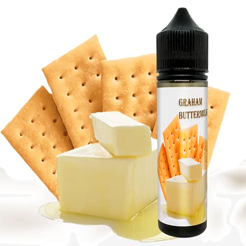 E-Liquid GRAHAM BUTTERMILK GALLETA MANTEQUILLA de ElecVap - Sin Nicotina - 50ml formato TPD -botes de 60ml - 0MG Nicotina - E-Liquido para Cigarrillos Electronicos - E Liquidos para Vaper