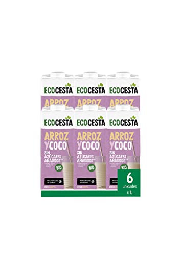 Ecocesta Mejor Cada Día Bebida Vegetal De, Caja De 6 X 1 L, Arroz Y Coco Bio, 6000 Mililitro, 6 Unidades