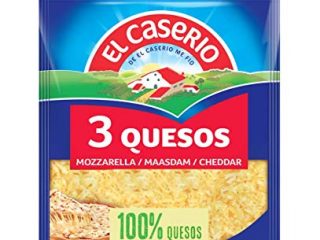 El Caserío Queso Rallado 3 Quesos Mozzarella, Emmental y Cheddar, 130g