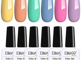 Elite99 Esmaltes Semipermanentes de Uñas en Gel UV LED, 6pcs Kit de Esmaltes de Uñas 10ml 011