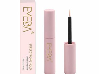 EMEDA pegamento pestañas postizas, eyelash glue, Pegamento transparente para pestañas, Pegamento para pestañas de secado rápido y duradero, pegamento para pestañas de tira 5ml 0.17oz