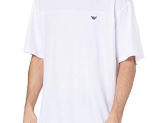 Emporio Armani Swimwear Crew Neck T-Shirt Brand Evidence Camiseta, Negro, M para Hombre