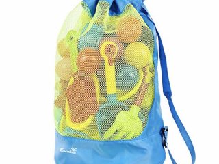 EocuSun Bolsa Grande de Malla para Juguetes de Playa Mochila Duradera con Cordón Ajustable para Nadar y Jugar en la Piscina para Niños Juguetes para Niños Bolsas de Almacenamiento No Están Incluidos