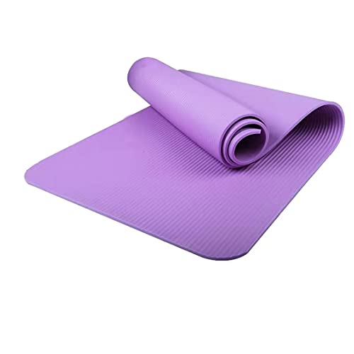 Esterilla Deporte Yoga Pilates Fitness Colchoneta Gimnasia Antideslizante,alfonbras yoga NBR Alta Densidad Gruesa 8mm Diseñada para Pilates y Entrenamiento (8MM-MORADO)