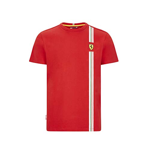 Ferrari Scuderia F1 - Camiseta para hombre con bandera italiana, color negro/rojo (2XL, rojo)