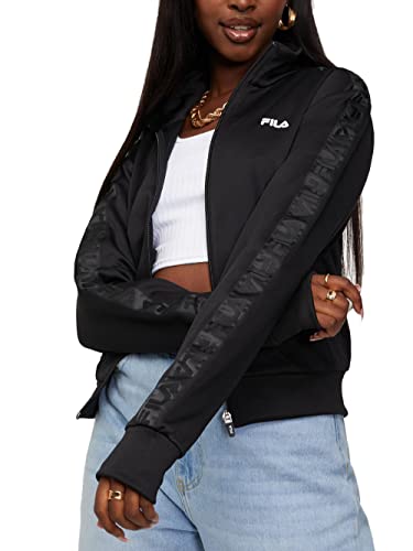 Fila Women Netis Track Jacket Chaqueta de Pista, Negro, XS para Mujer