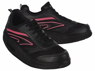 Fitness Step Neon Pink - Zapatillas tonificadoras para Mujer, Color Negro/Rosa, Talla 40