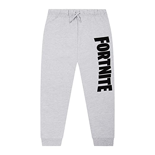 Fortnite Pantalon Chandal Niño, Pantalones de Deporte Niño Algodon 100%, Merchandising Oficial Regalos para Niños y Adolescentes 7-14 Años (Gris, 11/12 años)