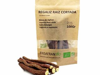 FRISAFRAN - Regaliz de palo SECO|Ecológico|paloduz|Directamente del productor|cultivado en Navarra - 100Gr